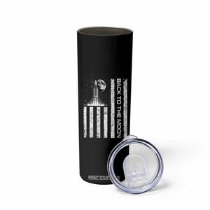 Patriotic American Pride Astronaut Lunar Mission Skinny Tumbler Back To The Moon TS12 Print Your Wear