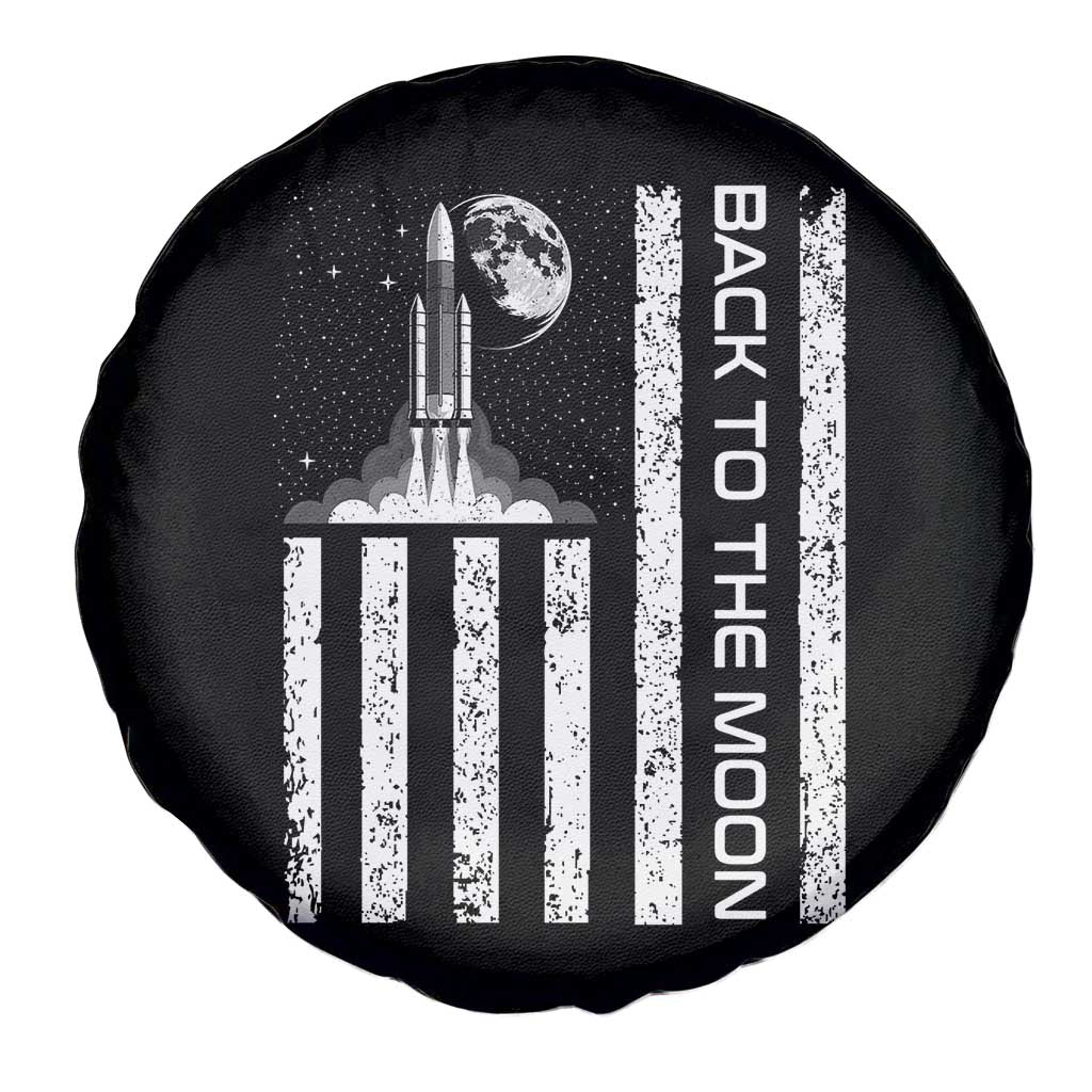 Patriotic American Pride Astronaut Lunar Mission Spare Tire Cover Back To The Moon TS12 Print Your Wear