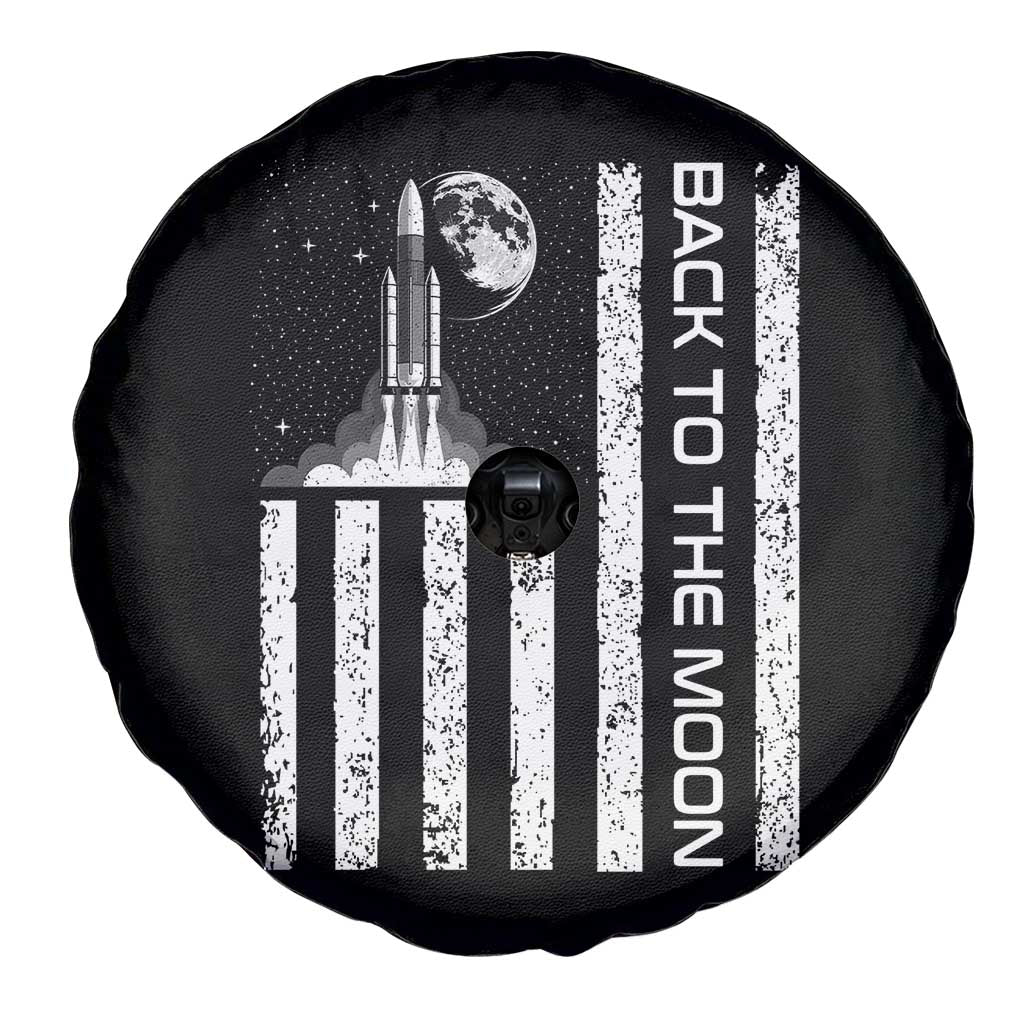Patriotic American Pride Astronaut Lunar Mission Spare Tire Cover Back To The Moon TS12 Print Your Wear