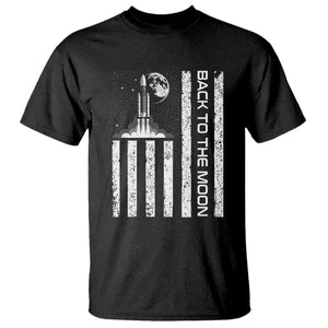 Patriotic American Pride Astronaut Lunar Mission T Shirt Back To The Moon TS12 Black Print Your Wear