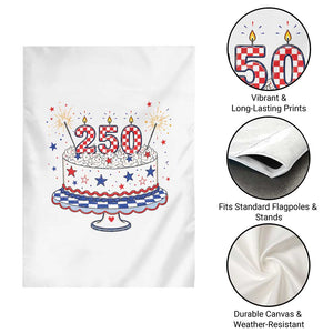 USA 250th Anniversary Birthday Cake Party Gift Garden Flag