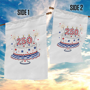 USA 250th Anniversary Birthday Cake Party Gift Garden Flag