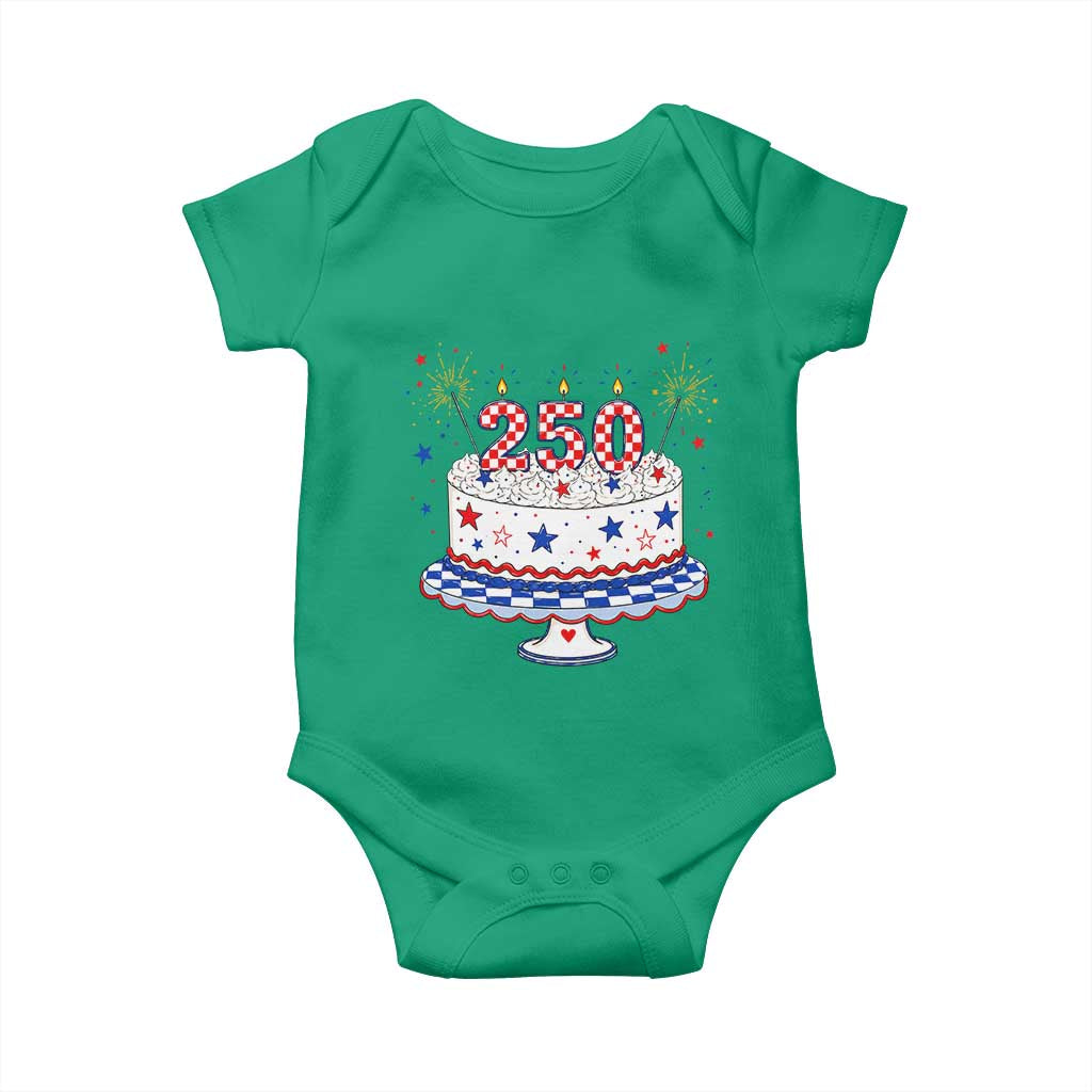 USA 250th Anniversary Birthday Cake Party Gift Baby Onesie