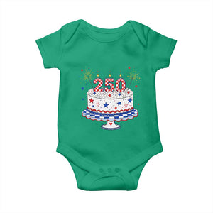 USA 250th Anniversary Birthday Cake Party Gift Baby Onesie