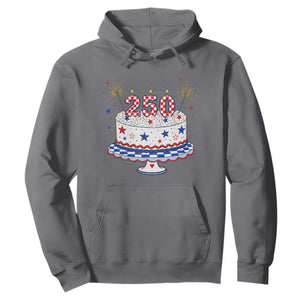 USA 250th Anniversary Birthday Cake Party Gift Hoodie