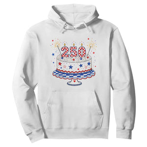 USA 250th Anniversary Birthday Cake Party Gift Hoodie