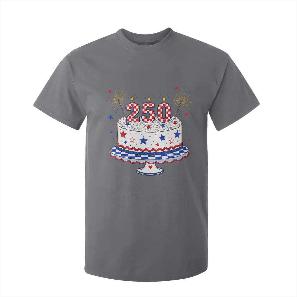 USA 250th Anniversary Birthday Cake Party Gift T Shirt For Kid