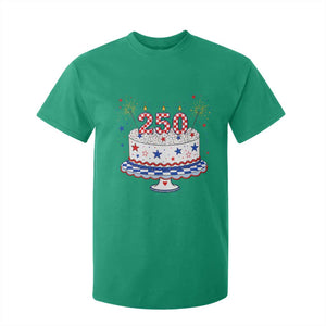 USA 250th Anniversary Birthday Cake Party Gift T Shirt For Kid
