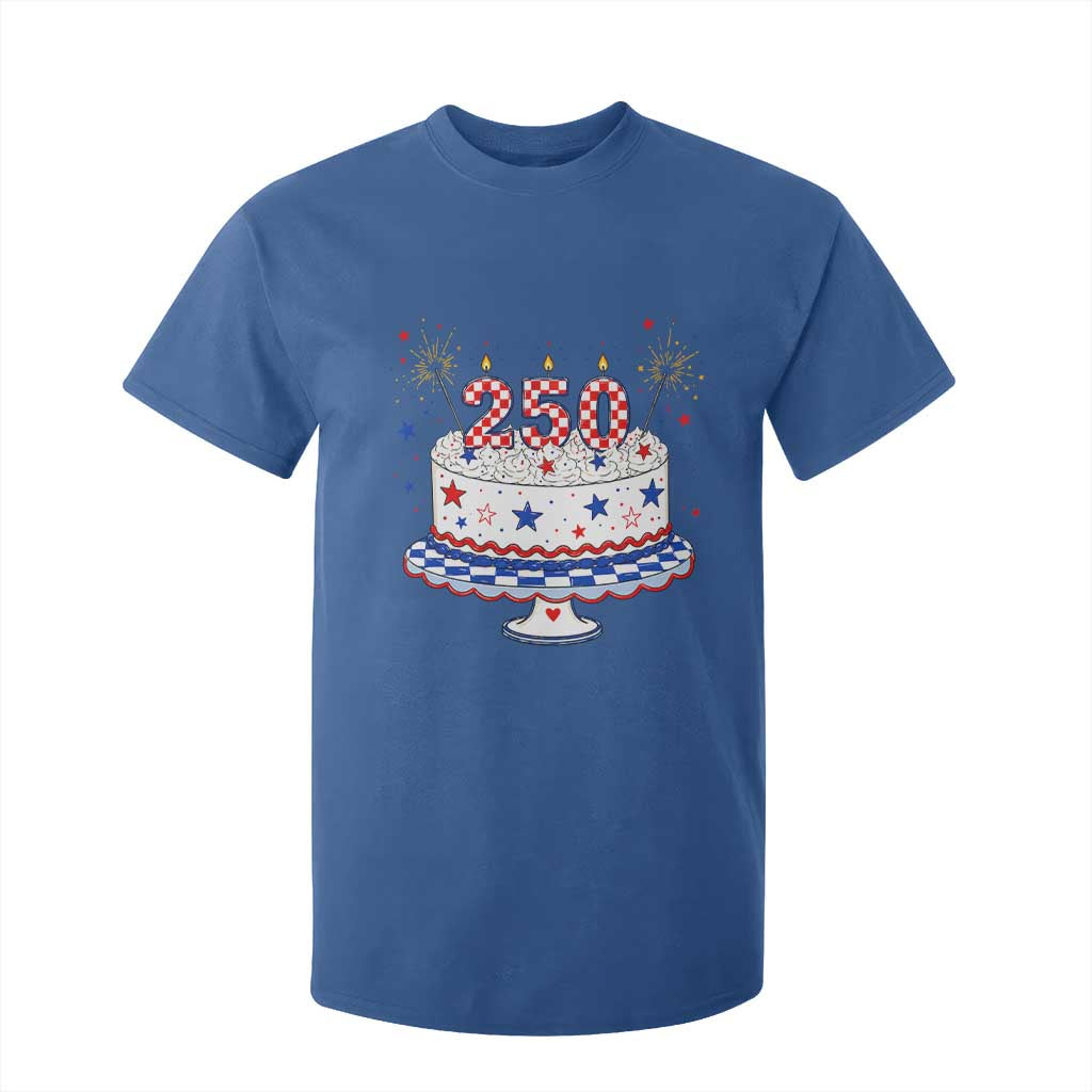USA 250th Anniversary Birthday Cake Party Gift T Shirt For Kid