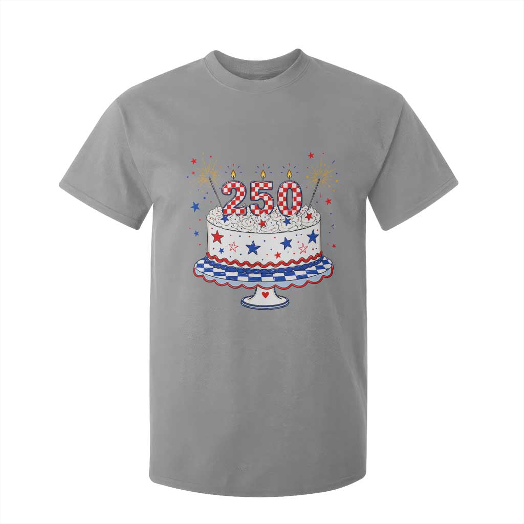 USA 250th Anniversary Birthday Cake Party Gift T Shirt For Kid