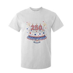 USA 250th Anniversary Birthday Cake Party Gift T Shirt For Kid