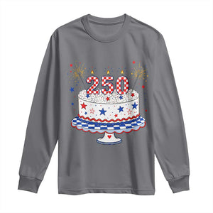 USA 250th Anniversary Birthday Cake Party Gift Long Sleeve Shirt