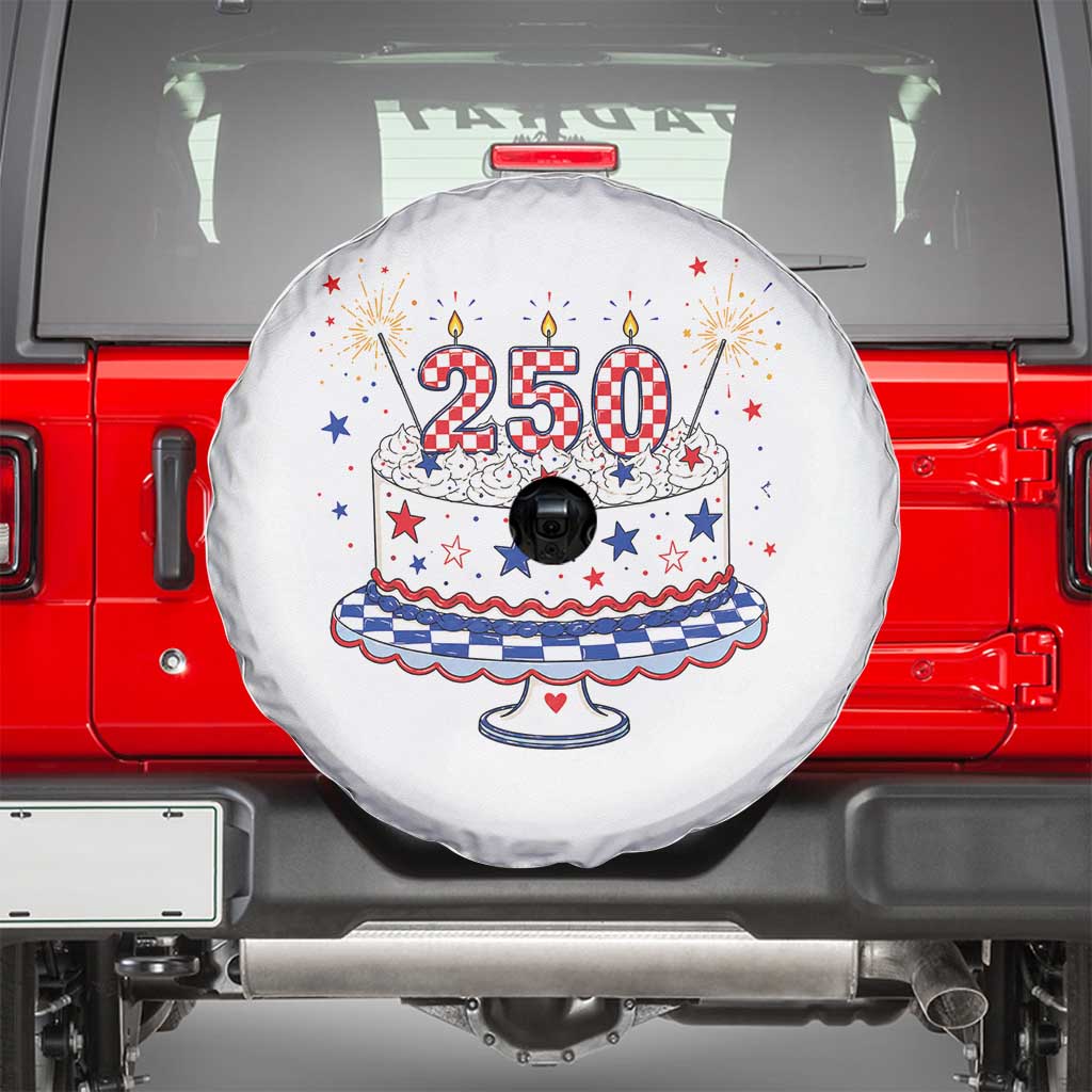 USA 250th Anniversary Birthday Cake Party Gift Spare Tire Cover