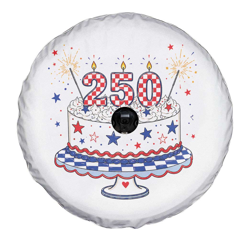 USA 250th Anniversary Birthday Cake Party Gift Spare Tire Cover