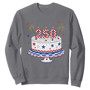 USA 250th Anniversary Birthday Cake Party Gift Sweatshirt