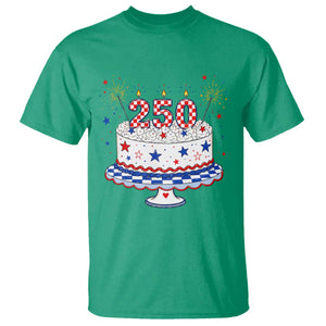 USA 250th Anniversary Birthday Cake Party Gift T Shirt