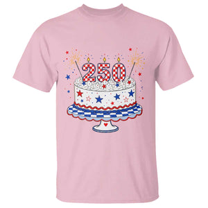 USA 250th Anniversary Birthday Cake Party Gift T Shirt