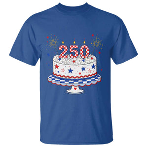 USA 250th Anniversary Birthday Cake Party Gift T Shirt