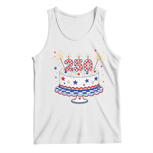 USA 250th Anniversary Birthday Cake Party Gift Tank Top
