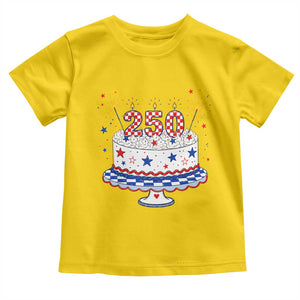 USA 250th Anniversary Birthday Cake Party Gift Toddler T Shirt