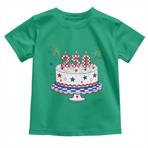 USA 250th Anniversary Birthday Cake Party Gift Toddler T Shirt