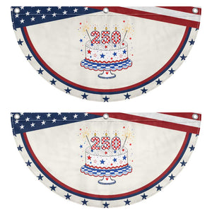 USA 250th Anniversary Birthday Cake Party Gift Patriotic Fan Flag