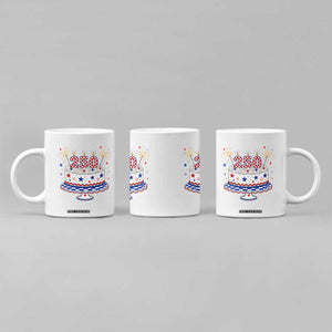 USA 250th Anniversary Birthday Cake Party Gift Coffee Mug