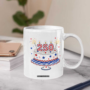 USA 250th Anniversary Birthday Cake Party Gift Coffee Mug