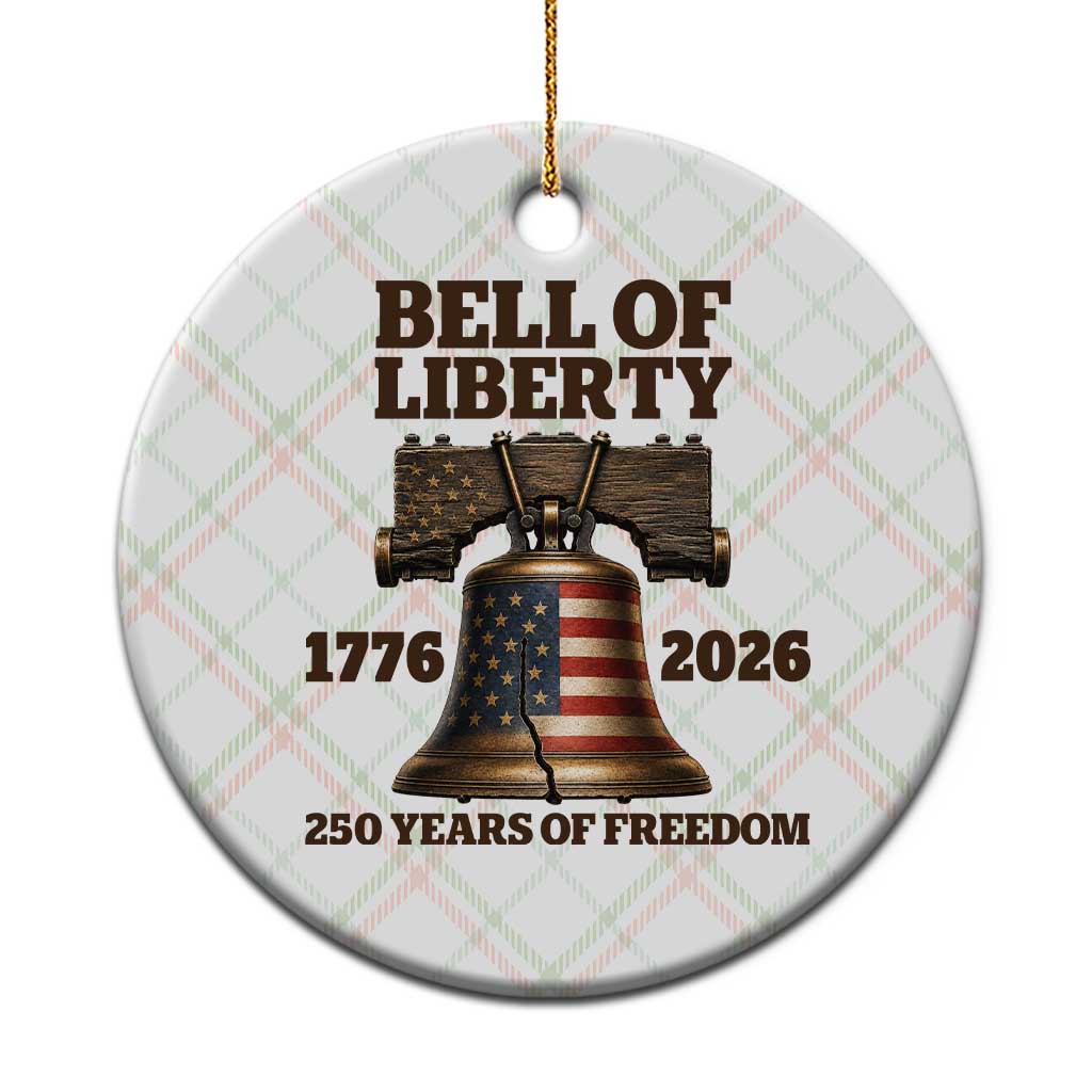 Liberty Bell 250th Anniversary Ceramic Ornament American Pride Gift TS12 1pc Christmas Plaid Print Your Wear