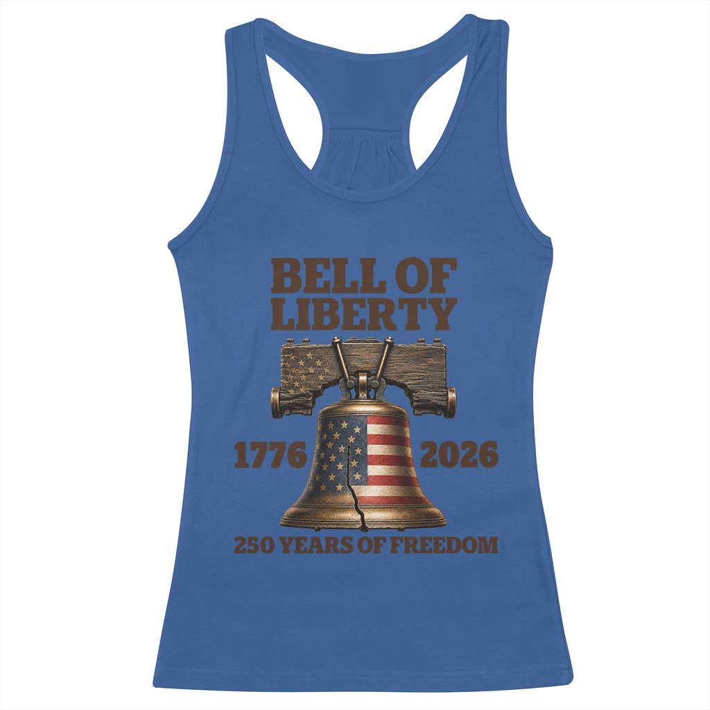 Liberty Bell 250th Anniversary Racerback Tank Top American Pride Gift
