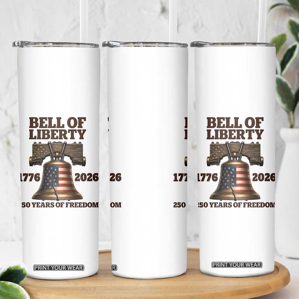 Liberty Bell 250th Anniversary Skinny Tumbler American Pride Gift