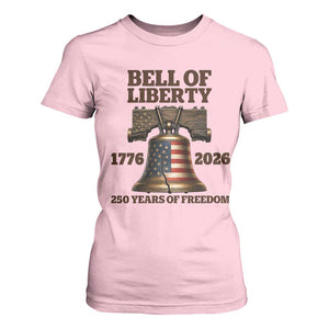 Liberty Bell 250th Anniversary T Shirt For Women American Pride Gift TS12 Light Pink Print Your Wear