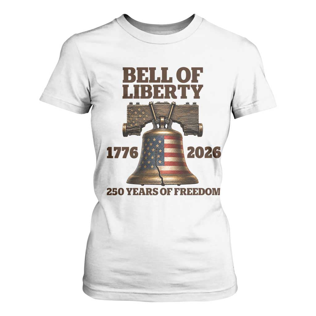 Liberty Bell 250th Anniversary T Shirt For Women American Pride Gift TS12 White Print Your Wear