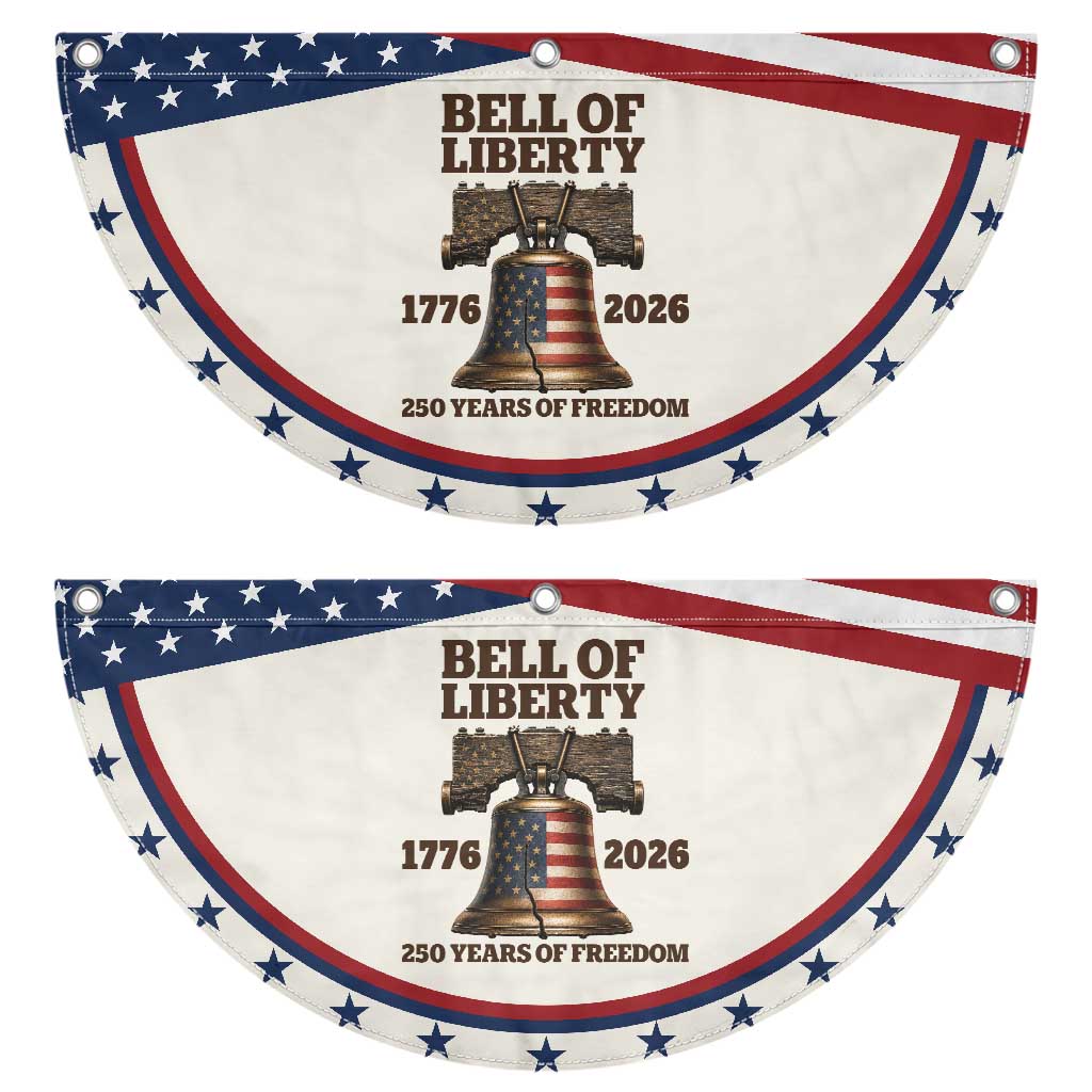 Liberty Bell 250th Anniversary Patriotic Fan Flag American Pride Gift