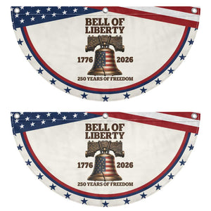 Liberty Bell 250th Anniversary Patriotic Fan Flag American Pride Gift