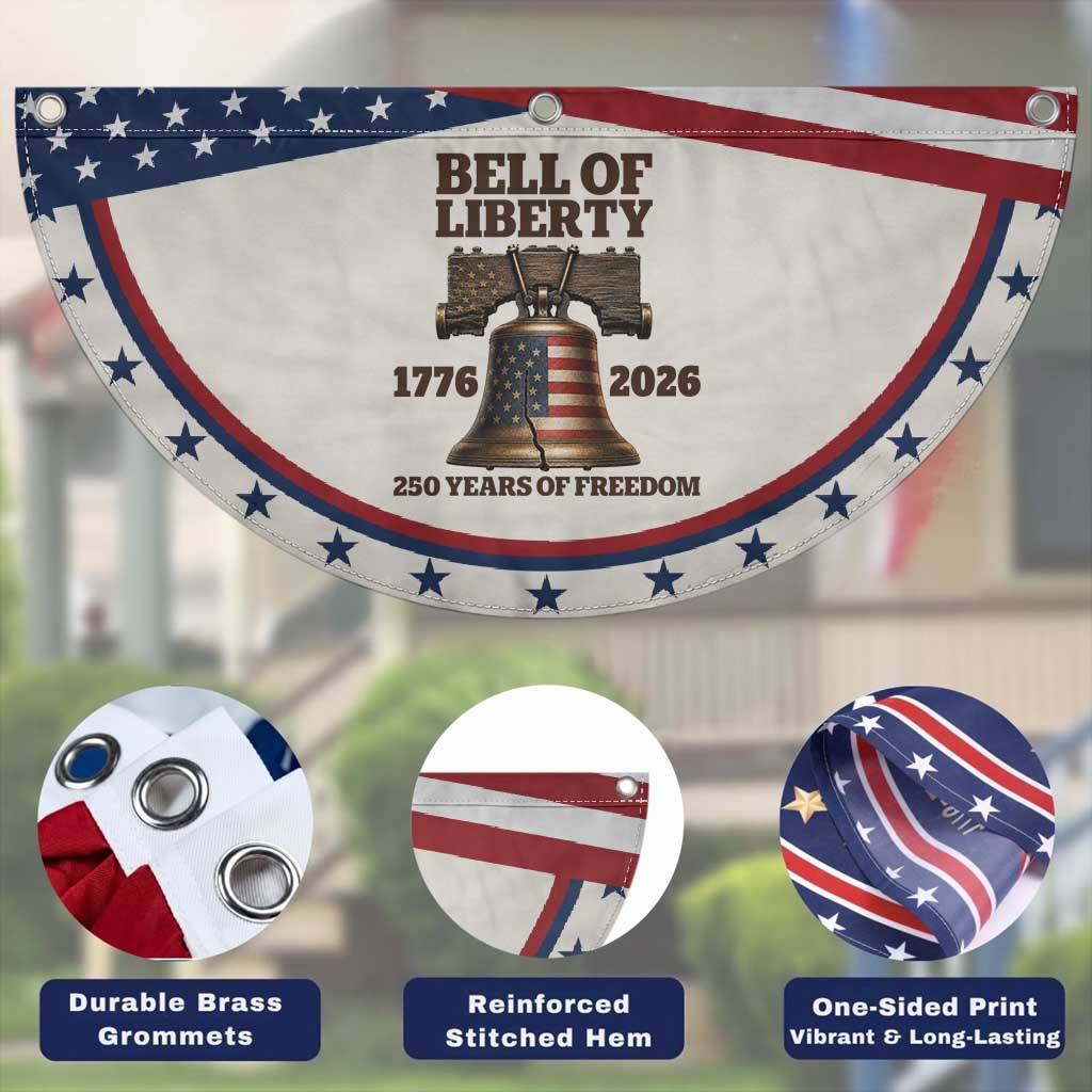 Liberty Bell 250th Anniversary Patriotic Fan Flag American Pride Gift