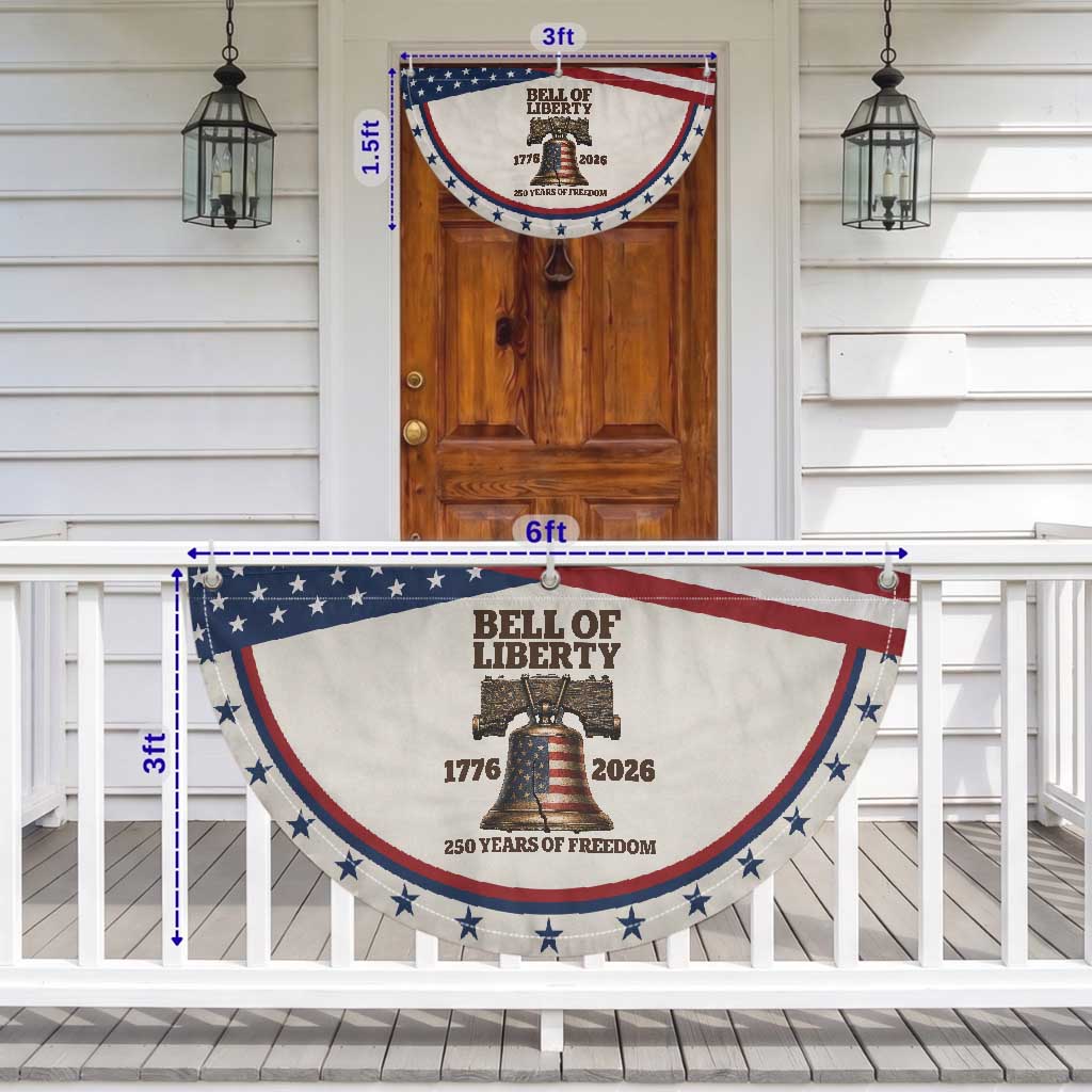 Liberty Bell 250th Anniversary Patriotic Fan Flag American Pride Gift