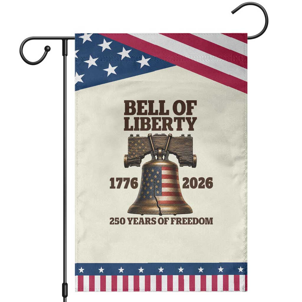 Liberty Bell 250th Anniversary Patriotic Garden Flag American Pride Gift TS12 Modern Beige Blue Print Your Wear