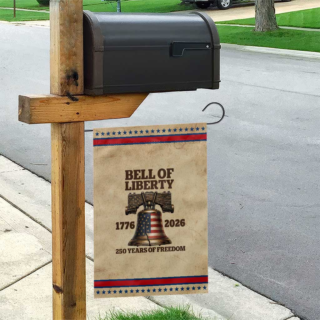 Liberty Bell 250th Anniversary Patriotic Garden Flag American Pride Gift TS12 Vintage Rustic Tan Red Print Your Wear