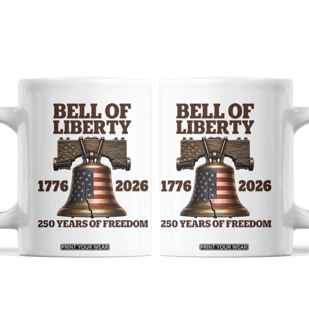 Liberty Bell 250th Anniversary Coffee Mug American Pride Gift TS12 White Print Your Wear