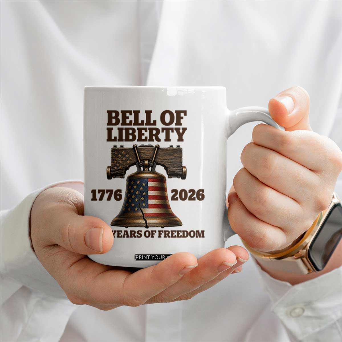 Liberty Bell 250th Anniversary Coffee Mug American Pride Gift