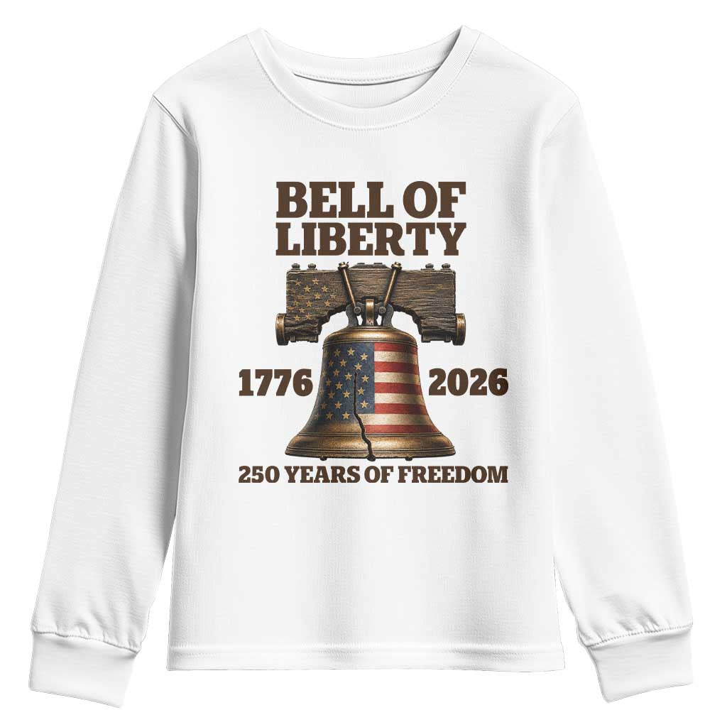 Liberty Bell 250th Anniversary Youth Sweatshirt American Pride Gift TS12 White Print Your Wear
