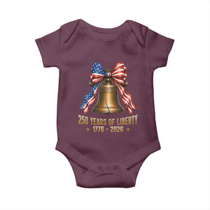 250 Years Of Liberty Baby Onesie American Heritage Bell Graphic