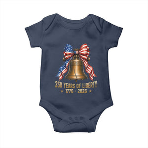 250 Years Of Liberty Baby Onesie American Heritage Bell Graphic