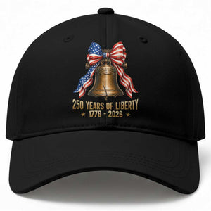 250 Years Of Liberty Baseball Cap American Heritage Bell Graphic