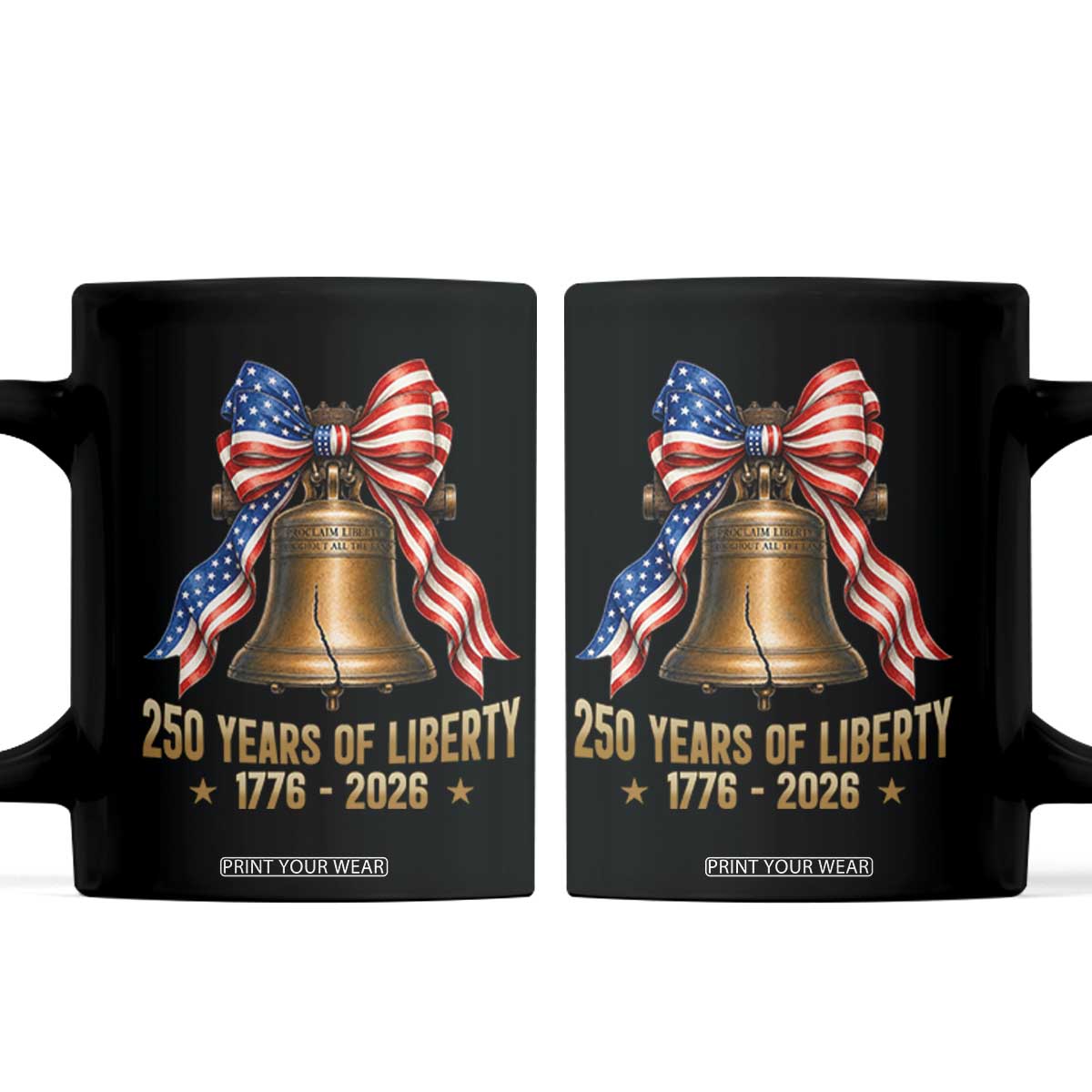 250 Years Of Liberty Coffee Mug American Heritage Bell Graphic