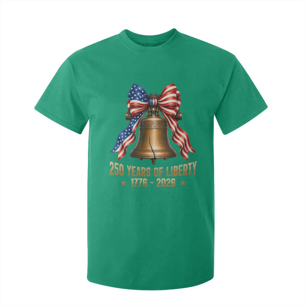 250 Years Of Liberty T Shirt For Kid American Heritage Bell Graphic