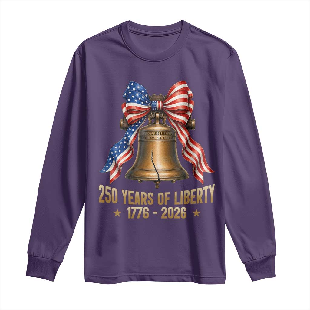 250 Years Of Liberty Long Sleeve Shirt American Heritage Bell Graphic