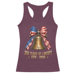 250 Years Of Liberty Racerback Tank Top American Heritage Bell Graphic