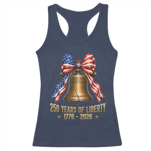 250 Years Of Liberty Racerback Tank Top American Heritage Bell Graphic